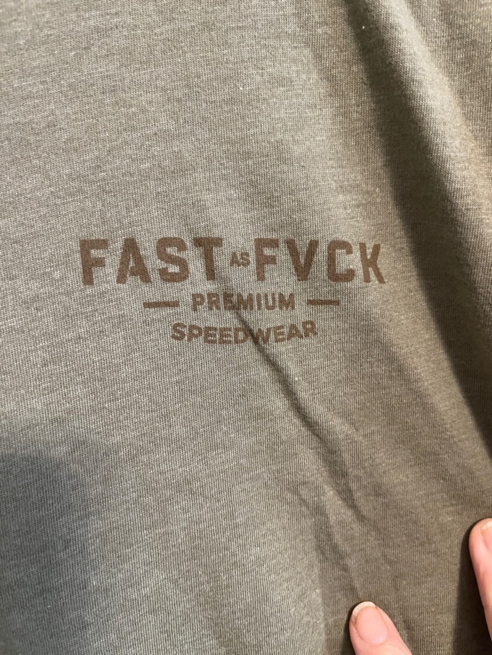 Speed Society Olive Green ‘Fast as FVck’ t-shirt men’s M